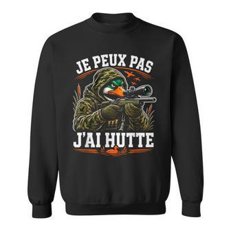 Je Peux Pas J’Ai Hutte Humour Chasse Canard Sweater e - Cadeauxyz