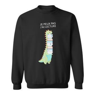 Je Peux Pas J'ai Lecture Dinosaure Livres Sweater e - Cadeauxyz