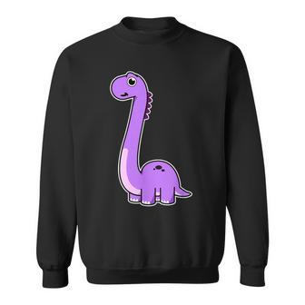 Joli Dinosaure Brontosaure – Dinosaureiolet Pour Adultes Et Enfants Sweater e - Cadeauxyz