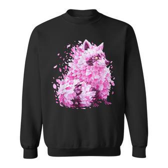 Joli Motif De Fleurs De Cerisier Raton Laveur Sweater e - Cadeauxyz