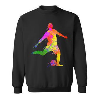 Jugador De Fútbol Colorido Pinturaalpicaduras Asistente Entrenador Fút Camisa de entrenamiento - Regaloses