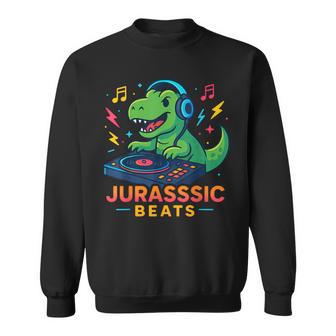 Jurassic Beats T-Rex Dj – Mixeur De Musique Dinosaure Rugissant Sweater e - Cadeauxyz