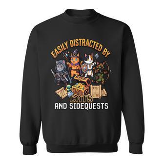 Katzen &Idequests Gamer Gaming Rollenspiel Fantasy Sweatshirt - Geschenkecke