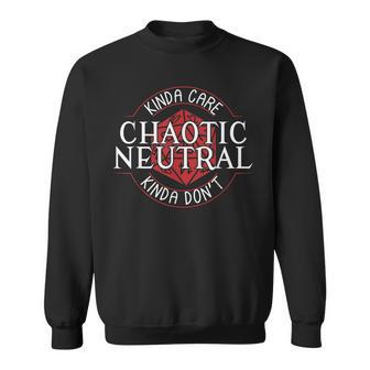 Kinda Care Chaotic Neutral Kinda Don't Diseño Divertido Camisa de entrenamiento - Regaloses