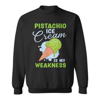La Crème Glacée À La Pistache Est Ma Faiblesse Pour Les Amateurs De Pistache Sweater e - Cadeauxyz