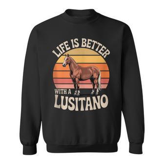 Laida Es Mejor Con Un Caballo Lusitano In Mangas Camisa de entrenamiento - Regaloses