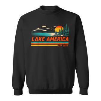 Lake America Est 2026 Retro Vintage Sweatshirt | Seseable UK