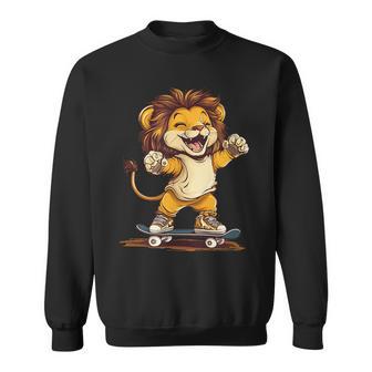 León De Monopatín Para Un Paseoalvaje Y Patinador Camisa de entrenamiento - Regaloses