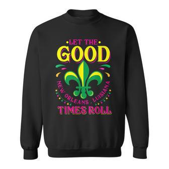 Let Good Times Roll Fête Du Mardi Gras À La Nouvelle-Orléans Sweater e - Cadeauxyz