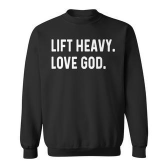 Levanta Heavy God Jesús Religión Iglesia Amor Entrenamiento Pesas Camisa de entrenamiento - Regaloses