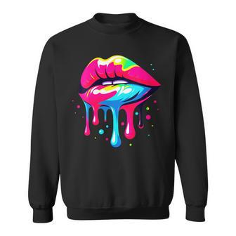 Lèvres Bouche À Baiser Costume Fête À Thème Années 90 80 Sweater e - Cadeauxyz