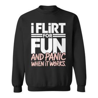 Ligar I Flirt For Fun And Panic When It Worksolteros Citas Camisa de entrenamiento - Regaloses