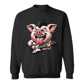 Lindo Cerdo Punk Cerdo Gótico Rock'n Roll Banda De Guitarra Divertida Camisa de entrenamiento - Regaloses