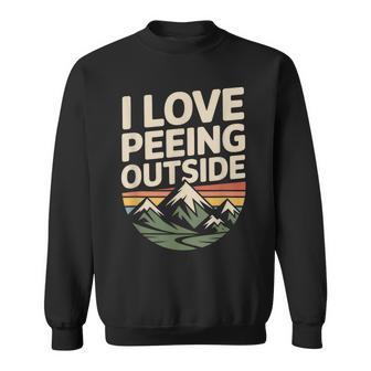 I Love Peeing Outside Mountain Scene Sweatshirt - Thegiftio UK