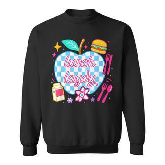 Lunch Lady Back To School Checkered First Day Of School Sweatshirt - Thegiftio UK