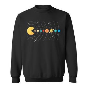Lustigesonnensystem Planetenonne Astronomie Retro Gamer Sweatshirt - Geschenkecke