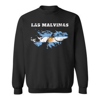 Malvinas Argentina Flag Map Retrointage Distressed Camisa de entrenamiento - Regaloses