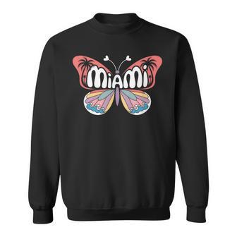 Mariposa De Miami Florida Beach Ciudad Nombre Palabra Arte Camisa de entrenamiento - Regaloses