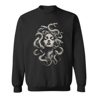 Medusa Greek Mythology Ancient Dark Retro Halloween Sweatshirt | Seseable UK