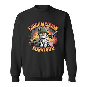 Meme De Gato Extrañamente Específico Divertidoobreviviente De La Circuncisión Camisa de entrenamiento - Regaloses