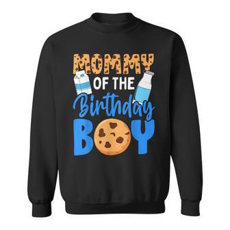 Mommy Of The Birthday Boy Milk And Cookies 1St Birthday Sweatshirt | Seseable UK