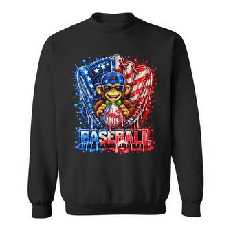 Monkey Animals Baseball Ice Cream Drip Cool Sweatshirt | Seseable UK