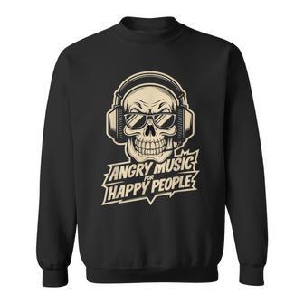 Música Enojada Para Gente Feliz Metalera Camisa de entrenamiento - Regaloses