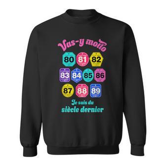 Né Dans Les Années 1980Ignette Automobile Humour Rétro Sweater e - Cadeauxyz