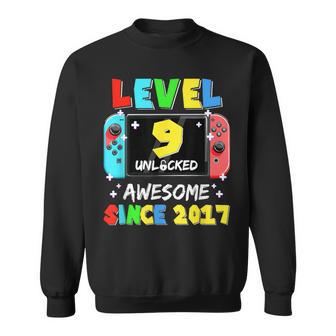 Nivel 9 Desbloqueado Impresionante Desde 2017 Gaming Noveno Cumpleaños Camisa de entrenamiento - Regaloses