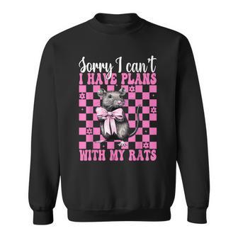 No Puedo Tener Planes Con Mis Ratas Graciosa Rata Niña Mamá Y Ratón Camisa de entrenamiento - Regaloses