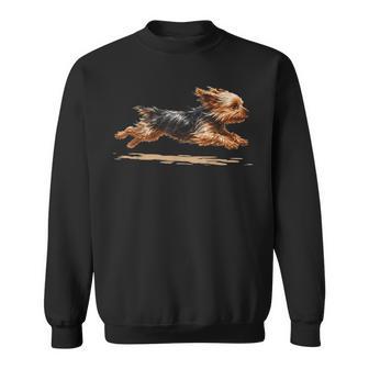 No Rest For The Yorkie Running Yorkshire Terrier Dog Lovers Sweatshirt | Seseable UK