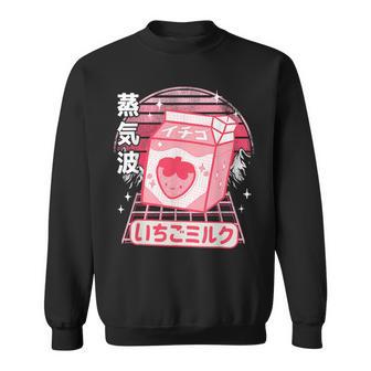 Otaku Leche De Fresa Kawaii Japonesa Pastel Rosa Gótico Retro Camisa de entrenamiento - Regaloses