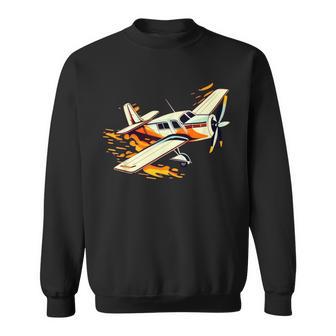 Pequeño Avión Divertido Con Fuego Para Los Amantes De Los Aviones Privados Camisa de entrenamiento - Regaloses