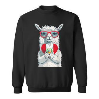 Peru Alpaca Peruvian Flag Peruvian Heart Peruvian Roots Sweatshirt - Thegiftio UK