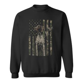 Pheasant Hunting Dog Distressed On Back Sweatshirt - Monsterry