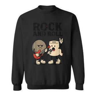 Piedra De Rock And Roll Y Papel Higiénico Músico Divertido Camisa de entrenamiento - Regaloses