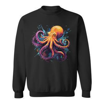 Pieuvre Coolur Pieuvre Peinte Colorée Sweater e - Cadeauxyz