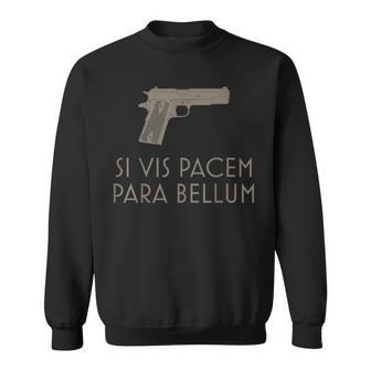 Pistol 1911 45 Latin Mottoiis Pacem Para Bellum Camisa de entrenamiento - Regaloses