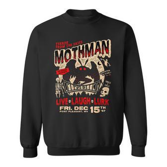Point Pleasant Wv Poster Cryptids Mm Festival Mothman Sweatshirt - Thegiftio UK