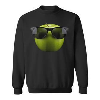 Pomme Cool Portant Des Lunettes Deoleil Drôle Fruits Sweater e - Cadeauxyz