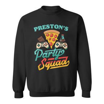 Preston's Party Squad Pizza Gaming Birthday Party Sweatshirt - Thegiftio UK