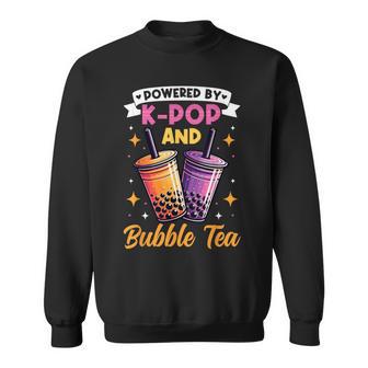 Propulsé Par K-Pop Et Bubble Tea Fan De Musique Coréenne Boba Tea Sweater e - Cadeauxyz