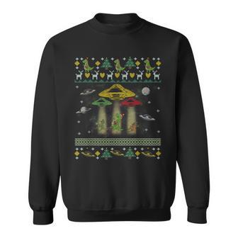 Pull De Noël Moche Dinosaure Extraterrestre Ovni T Rex Sweater e - Cadeauxyz