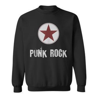 Punk Rock Con La Estrella Punk Rock In Mangas Camisa de entrenamiento - Regaloses