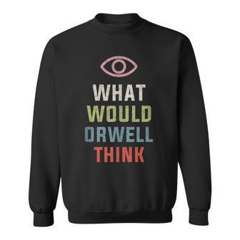 Qué Pensaría Orwell Gracioso In Mangas Camisa de entrenamiento - Regaloses