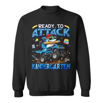 Ready To Attack Kindergarten Shark First Day Of School Boys Sweatshirt - Thegiftio UK