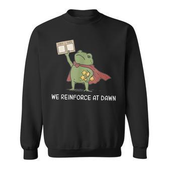 We Reinforce At Dawn Frog Rbt Aba Behavior Therapist Sweatshirt - Thegiftio UK