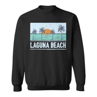 Retro Laguna Beach California Tropicalunset Beachacaciones Camisa de entrenamiento - Regaloses