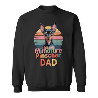 Retro Miniature Pinscher Dad Sweater e - Cadeauxyz