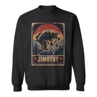 Retro Vintage Jimothy Raccoon Meme Raccoon Feral Trendy Sweatshirt | Seseable UK